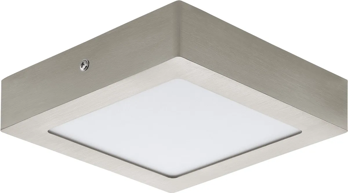 Eglo Fueva 1 LED Plafondlamp 170x170mm Nikkel