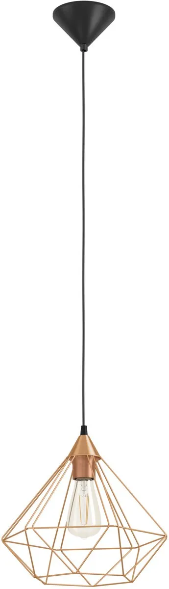 Eglo Tarbes Hanglamp E27 - Ø32,5cm - Zwart/Koper