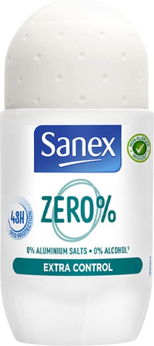 Sanex Deodorant Roller Zero% Extra-control 50ml - afbeelding 6 van 6