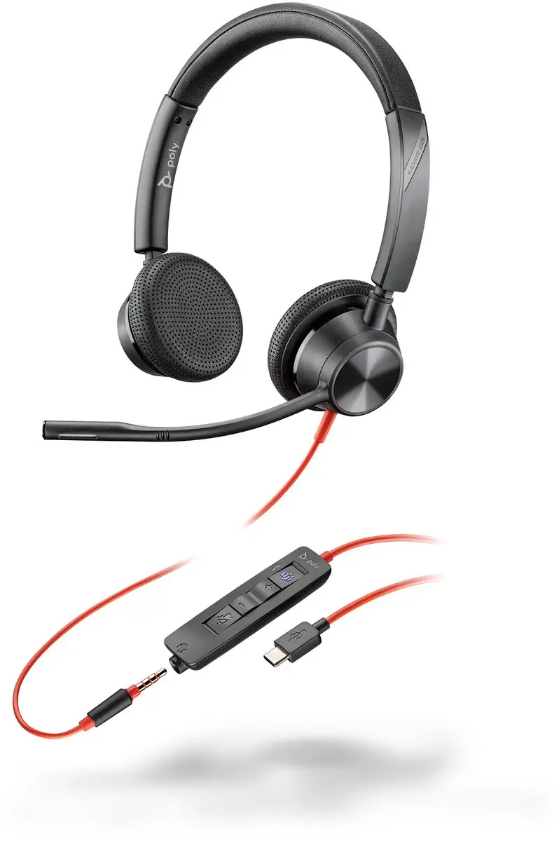 HP Poly Blackwire C3325 Headset - Zwart