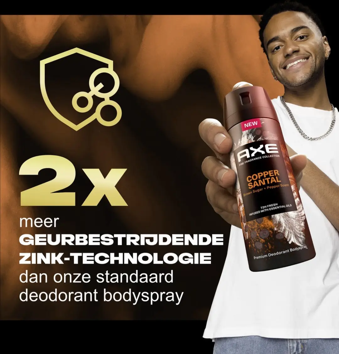 Axe Copper Santal Bodyspray 150ml - 12 Stuks