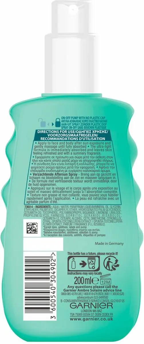 Garnier Ambre Solaire After Sun Spray 200ml