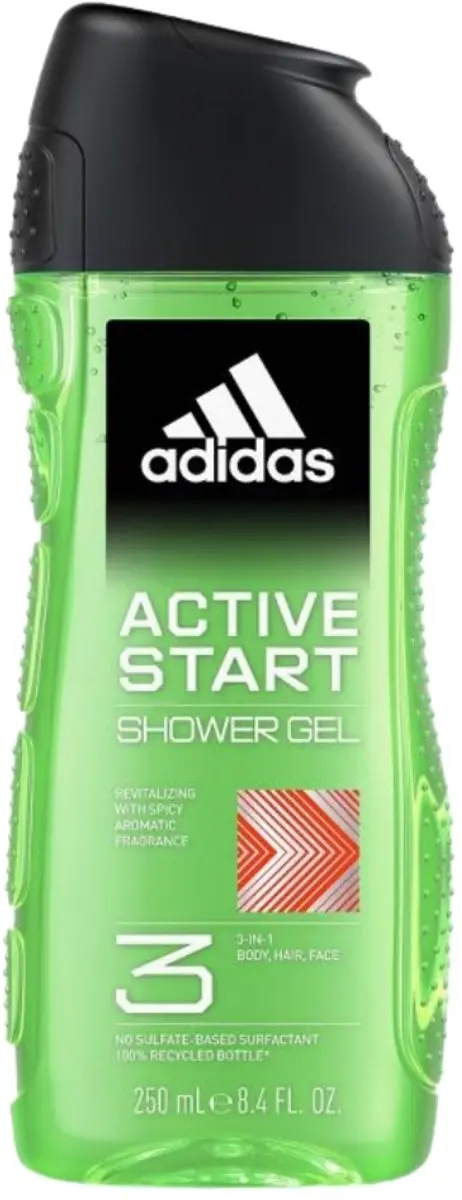 Adidas 3-in-1 Douchegel Active Start Kruidige Geur 250ml