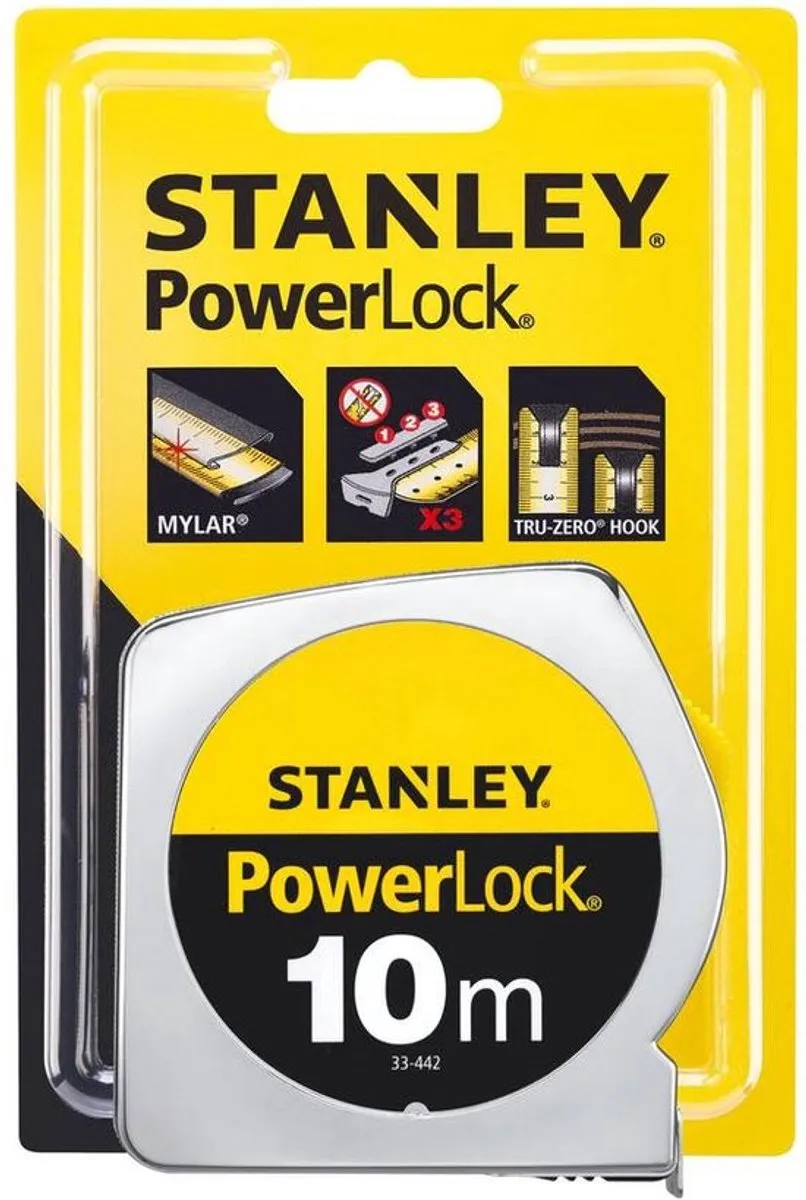 Stanley Rolbandmaat Powerlock 10m - 25mm