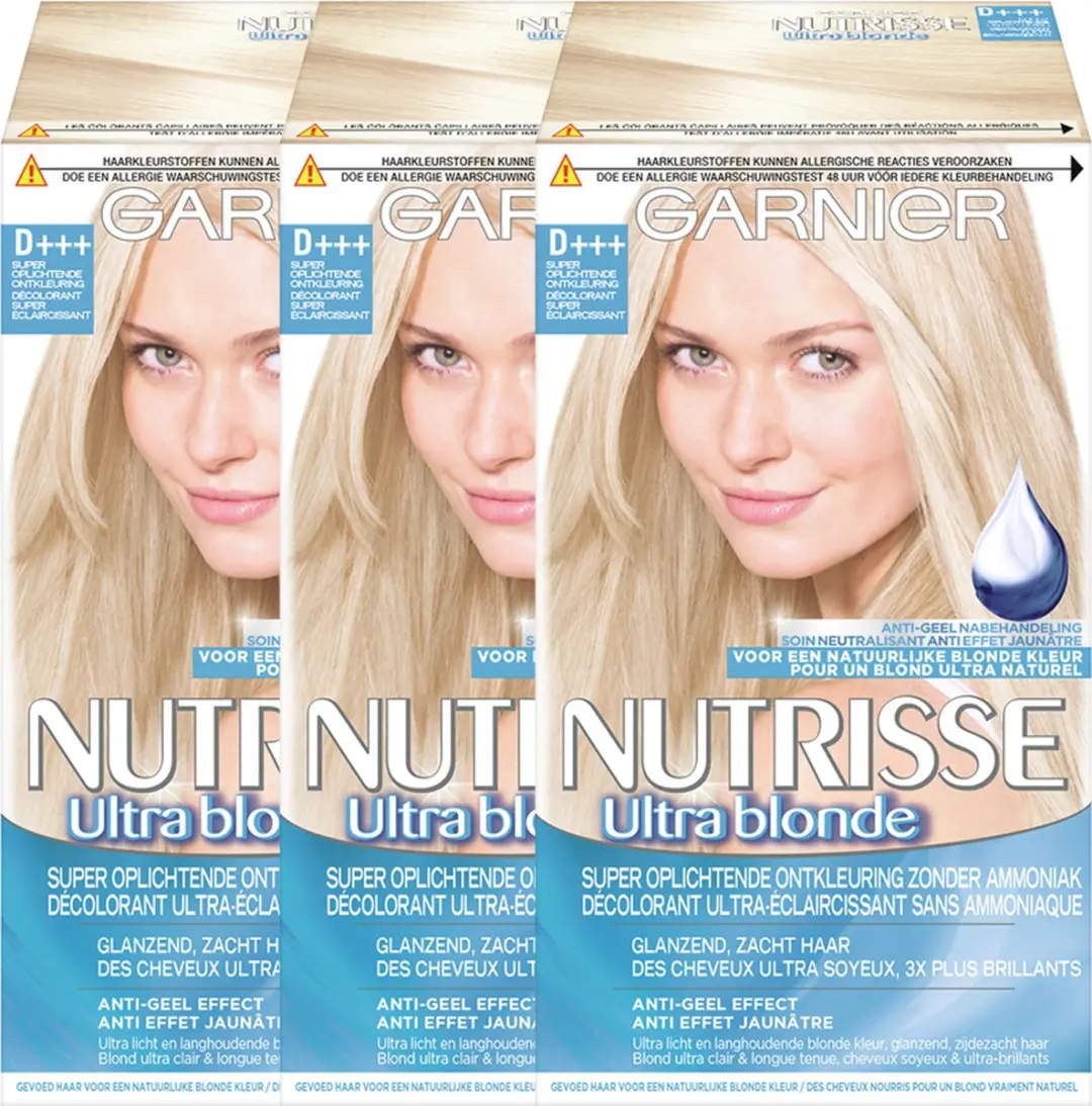 Garnier Nutrisse Ultra Blonde D+++ Haarverf - 3 Stuks