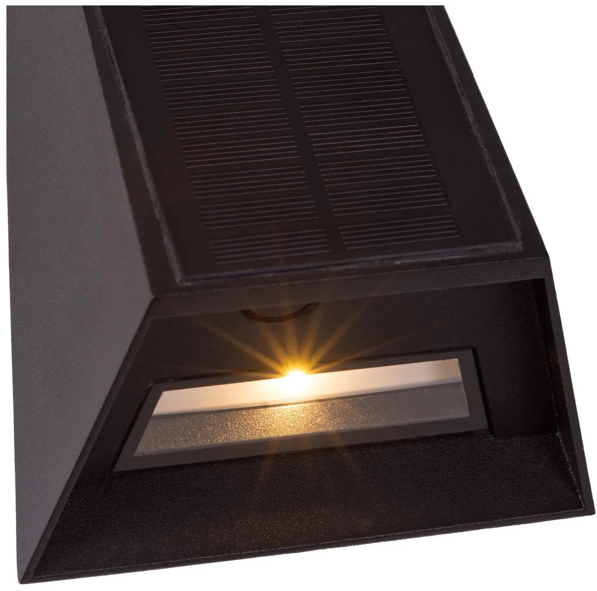 Lucide Luton Wandlamp Zonne-energie 2W - Zwart