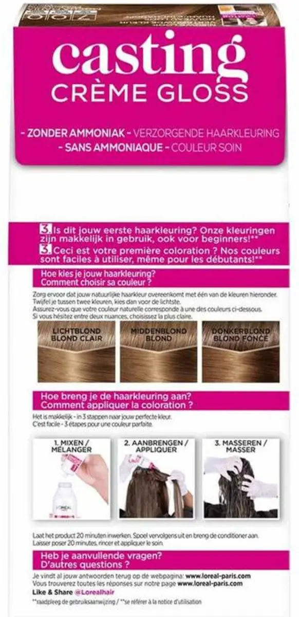 L'Oréal Paris Casting Crème Gloss 700 Mocha Mania - Haarverf 3x3g
