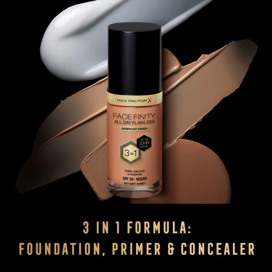 Max Factor Facefinity Foundation N77 Soft Honey - 2x34ml