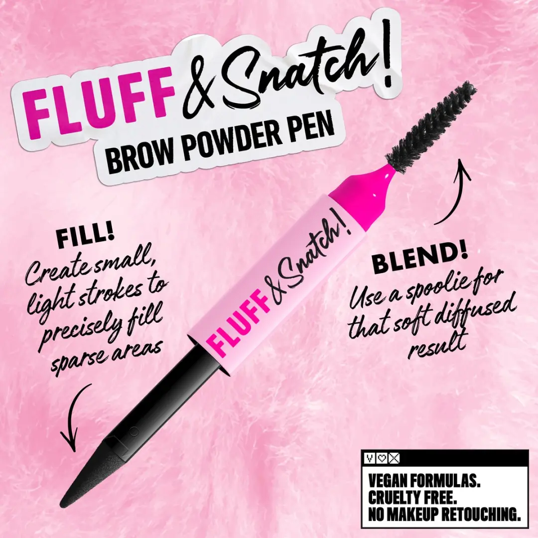 NYX Professional Makeup Fluff & Snatch! Brow Powder Pen Black - 0.5ml - afbeelding 6 van 6