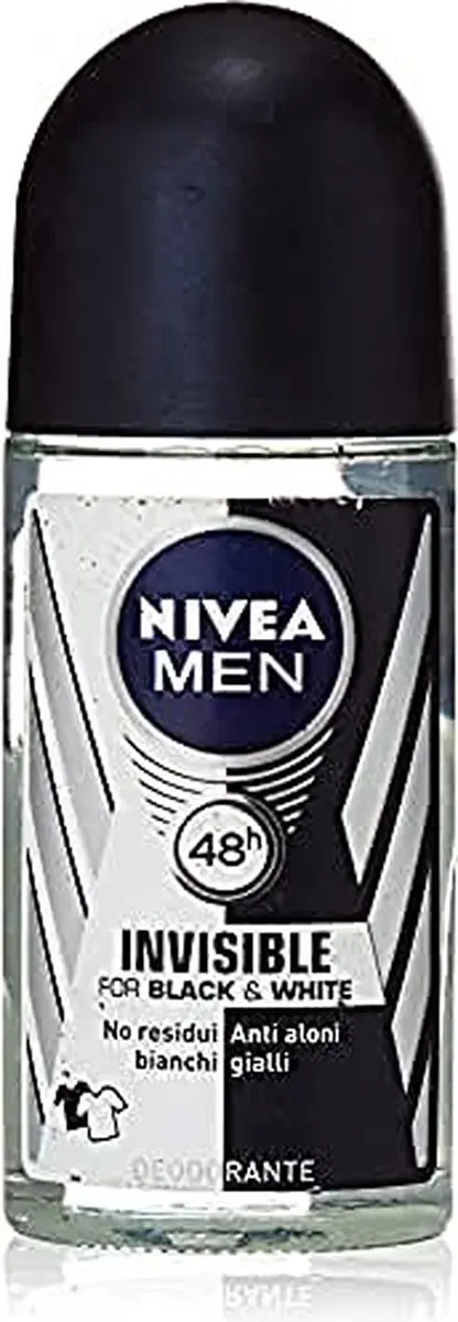 NIVEA Men Black & White Invisible Deodorant Roller 50ml