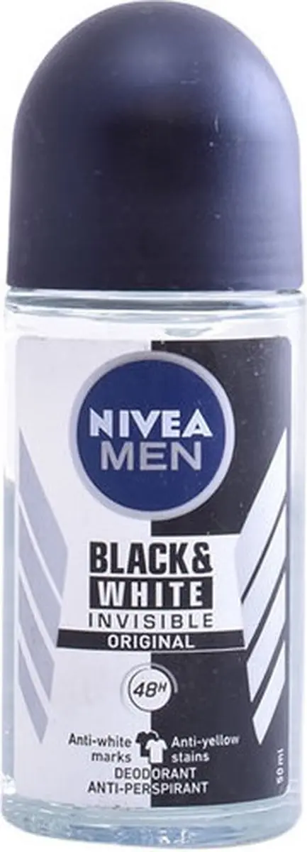 NIVEA Men Black & White Invisible Deodorant Roller 50ml