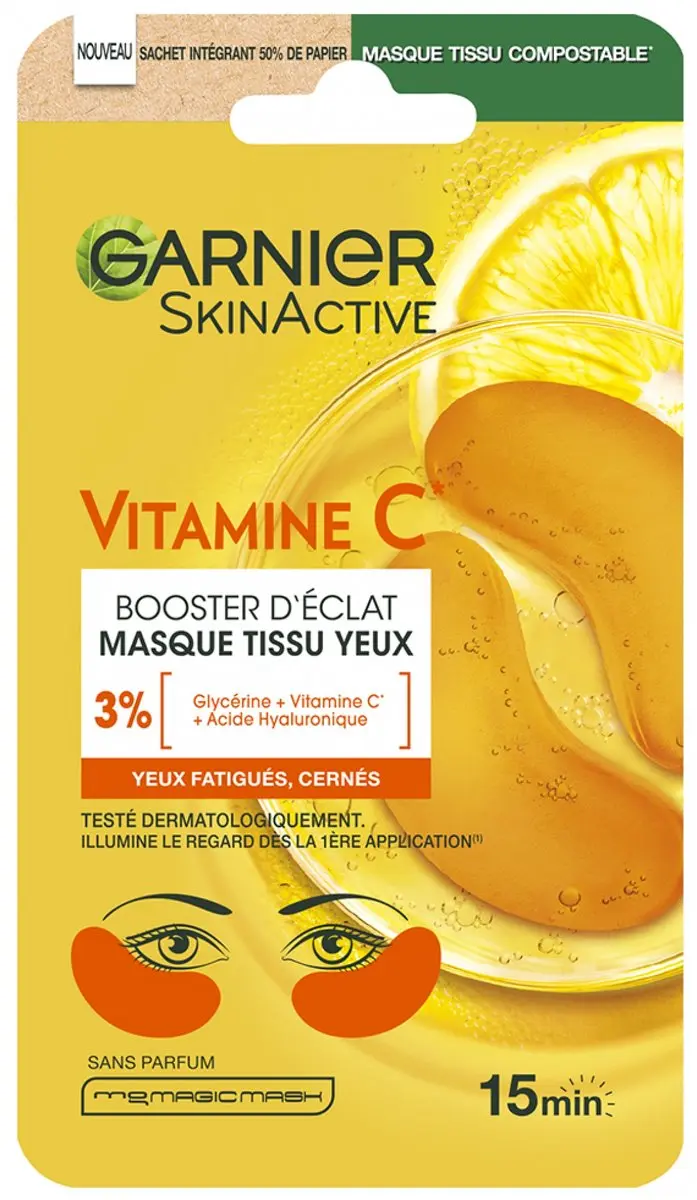 Garnier Skin Active Eyepads Vitamin C Glow Booster