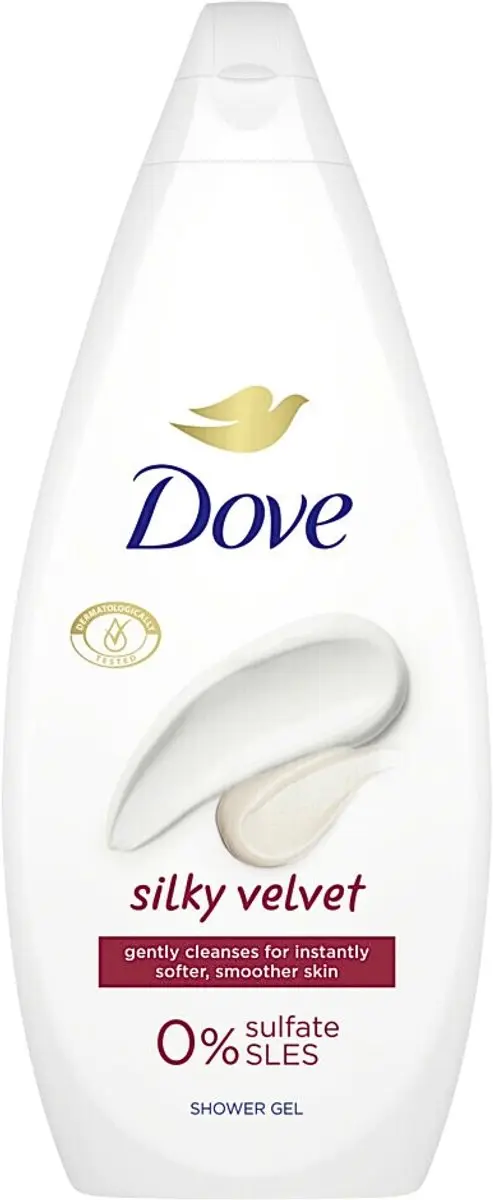 Dove Silky Velvet Douchegel 750ml - 3 Stuks