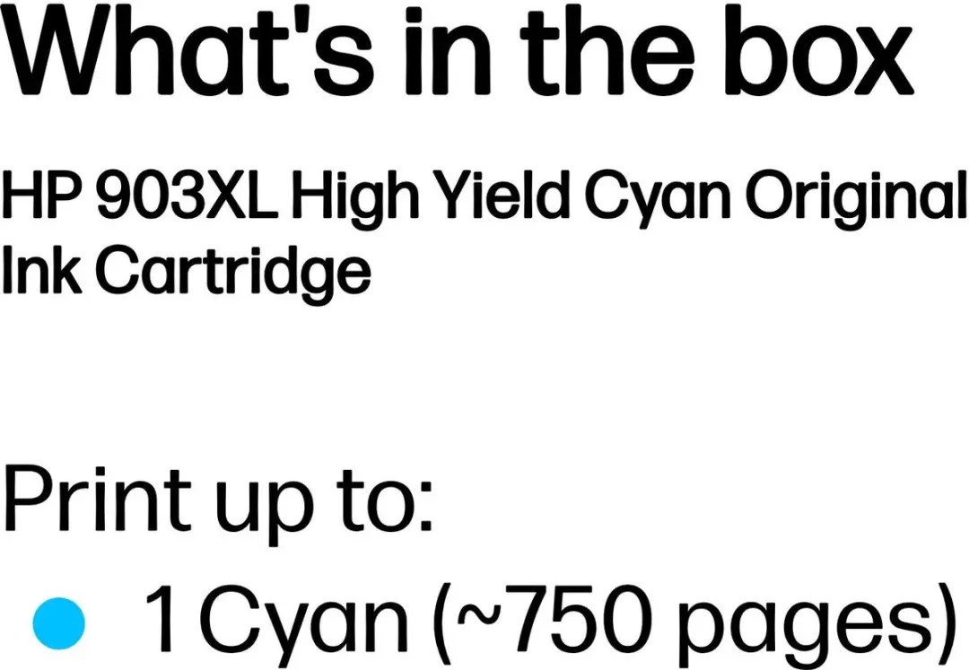 HP 903XL Cyaan Inktcartridge T6M03AE