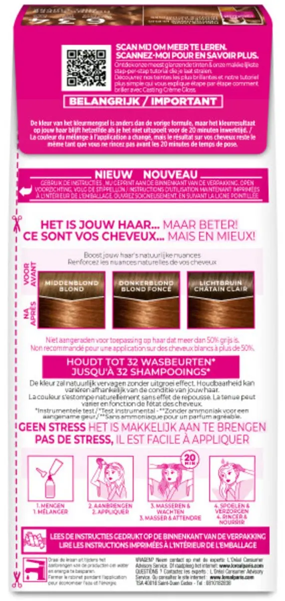 L'Oréal Paris Casting Crème Gloss 634 Donker Goud Koperblond