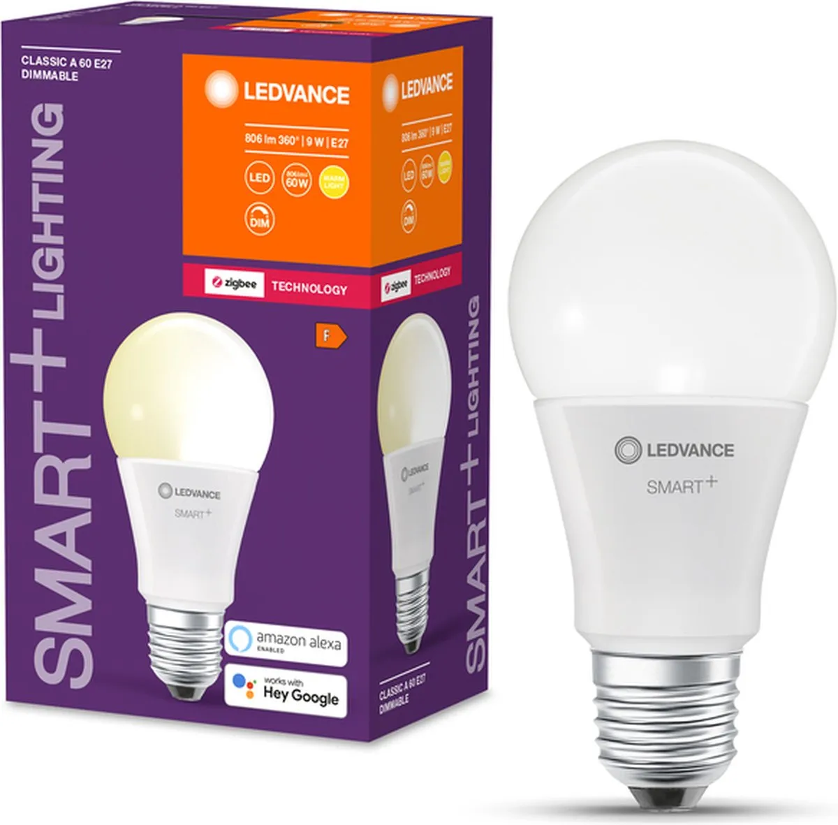 LEDVANCE Slimme LED Lamp E27 9W Warm Wit 2700K ZigBee - afbeelding 6 van 6