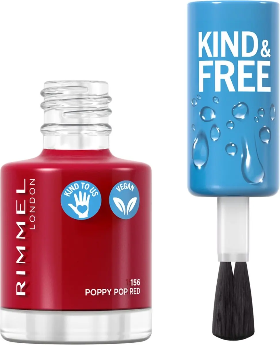 Rimmel London Kind & Free Nagellak 156 Poppy Pop Red - 8ml