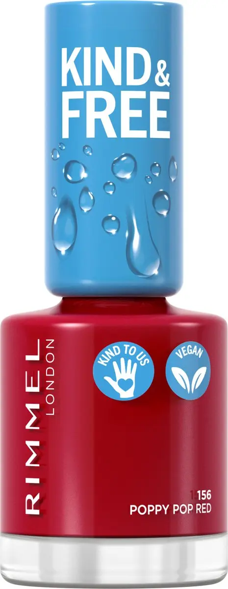 Rimmel London Kind & Free Nagellak 156 Poppy Pop Red - 8ml