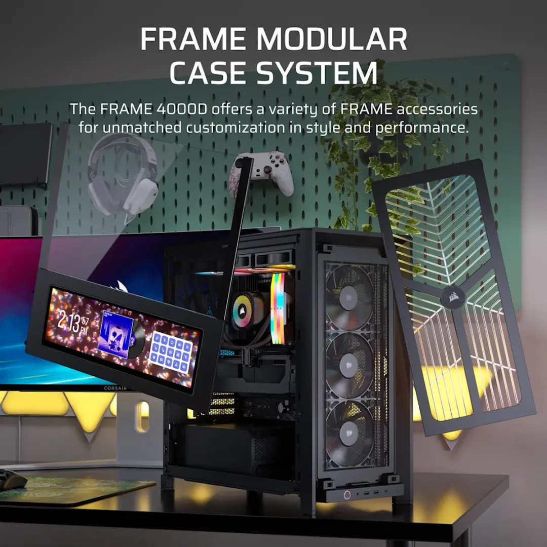 Corsair FRAME 4000D RS PC-behuizing - Walnut - Zwart