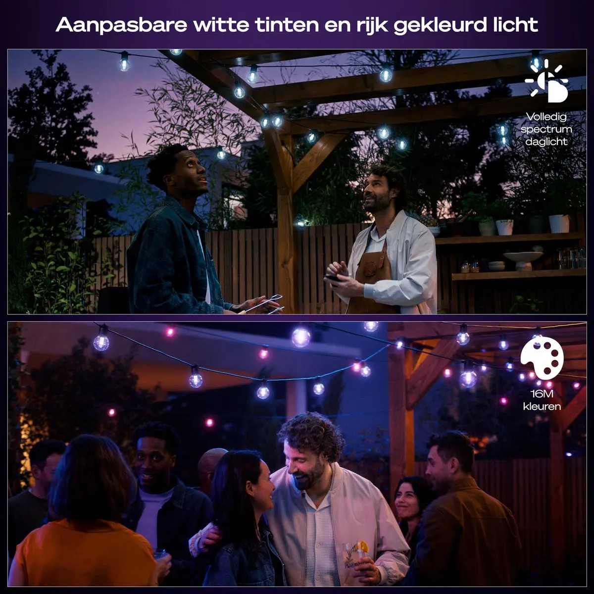 Philips Hue Festavia outdoor lichtsnoer met globe-lampen – 7 meter – 10 lampen