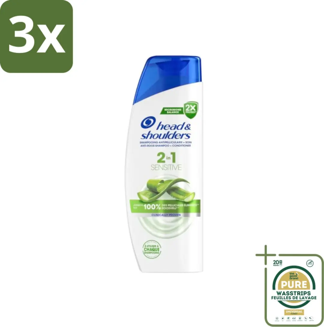 Head & Shoulders 2in1 Sensitive Anti-Roos Shampoo & Conditioner 270ml - 3 Stuks