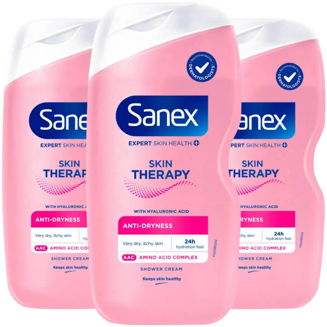 Sanex Skin Therapy Douchegel Anti Dryness - 3x450ml - afbeelding 6 van 6