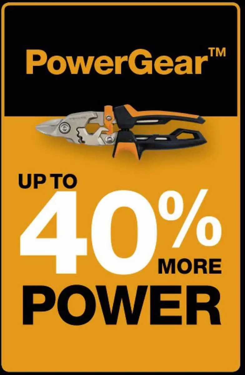 Fiskars PowerGear Linkshandige Blikscharen - SoftGrip