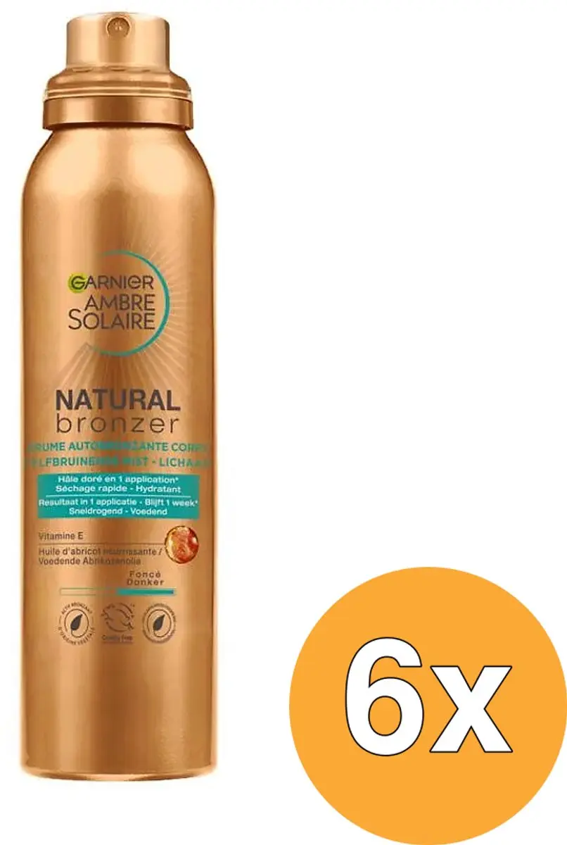 Garnier Ambre Solaire Natural Bronzer Zelfbruinende Body Mist - 20 Stuks