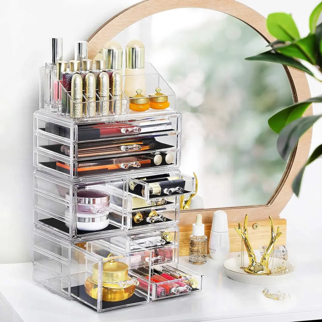 Songmics JKA017TP Make-up Organizer 11 Lades - Transparant