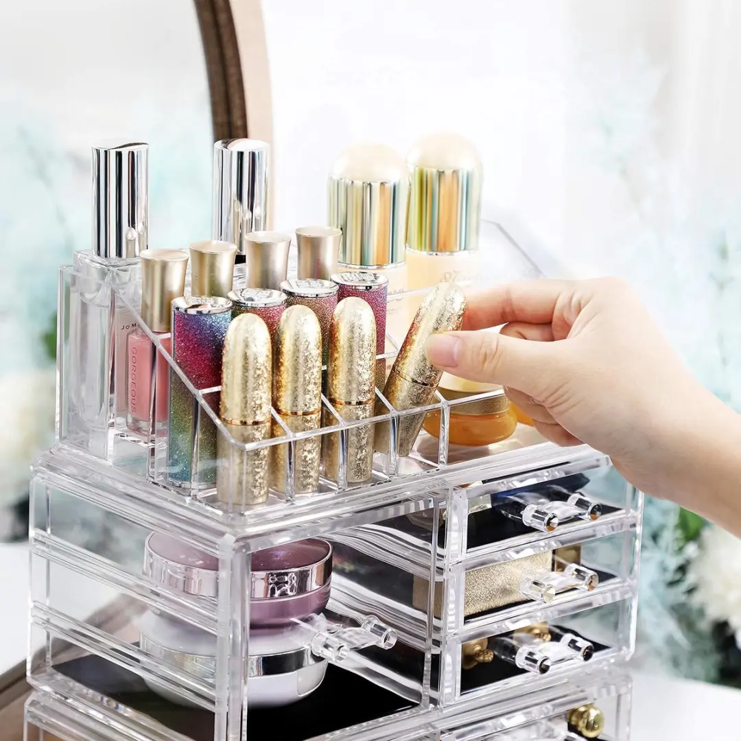Songmics JKA017TP Make-up Organizer 11 Lades - Transparant