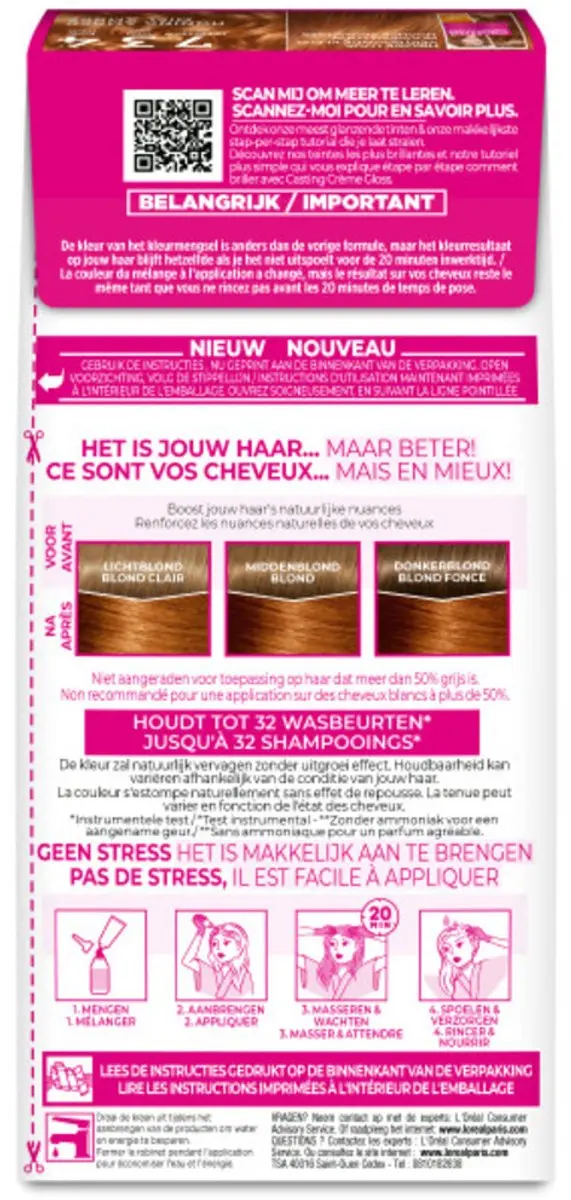 L'Oréal Paris Casting Crème Gloss 734 Honey Crumble - 6 Stuks
