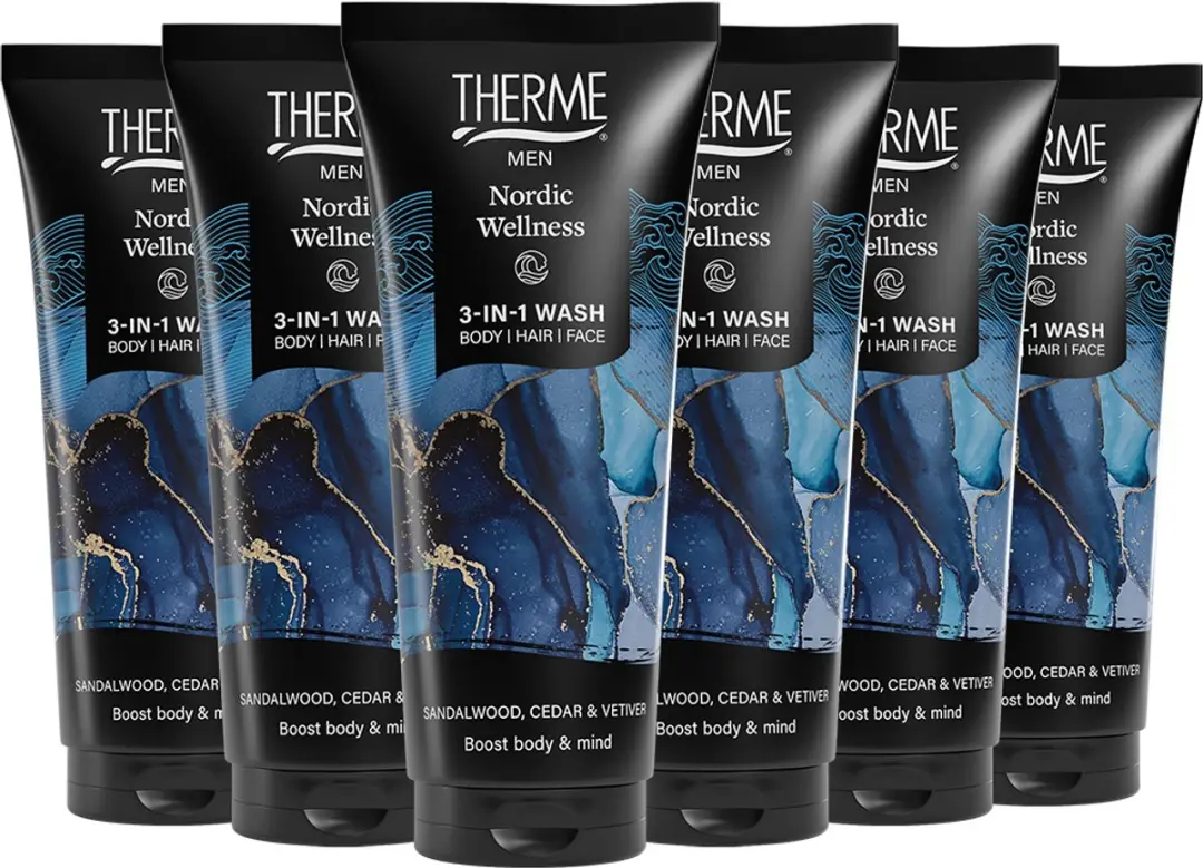 Therme Men Nordic Wellness 3-in-1 Wash - 6x200ml
