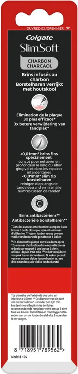 Colgate SlimSoft Charcoal Tandenborstel