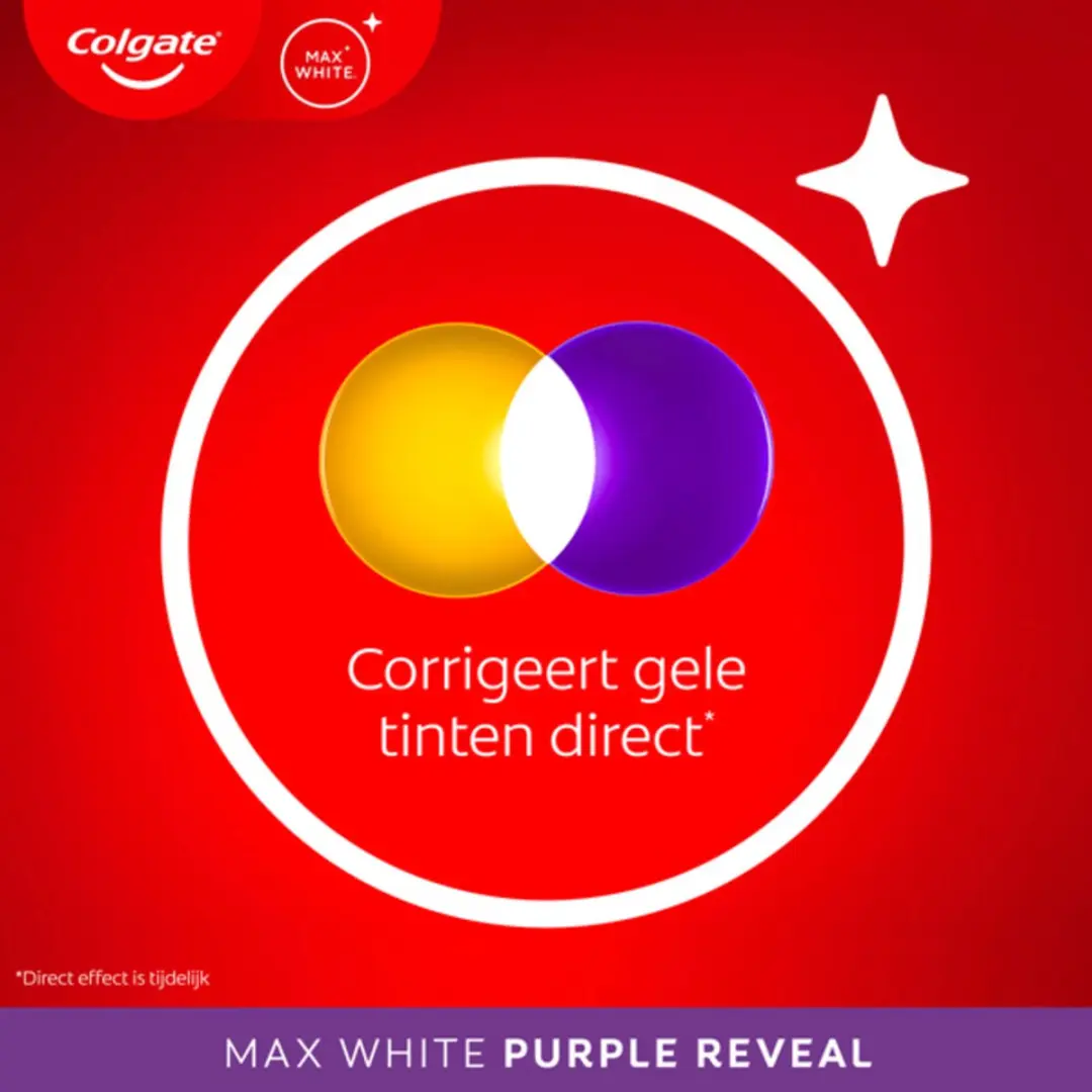 Colgate Max White Purple Reveal Tandpasta 75ml - 12 Stuks