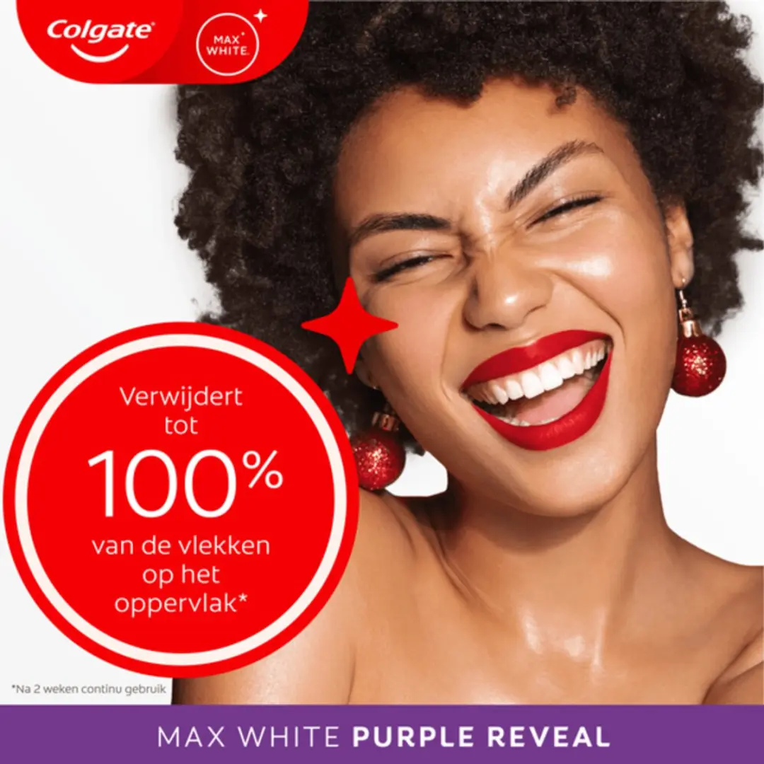 Colgate Max White Purple Reveal Tandpasta 75ml - 12 Stuks