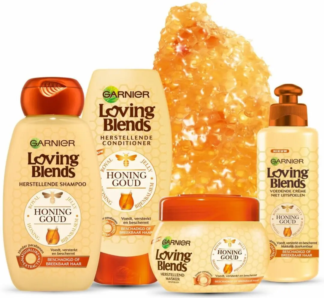 Garnier Loving Blends Honing Goud Leave-in Crème - 3x200ml