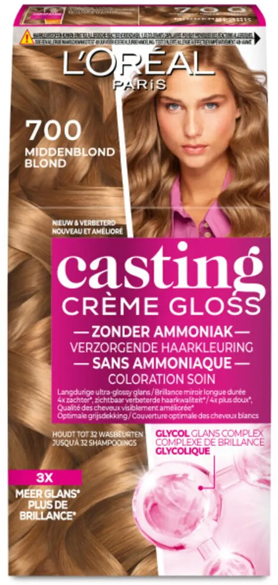 L'Oréal Paris Casting Crème Gloss 700 Middenblond - 2 Stuks