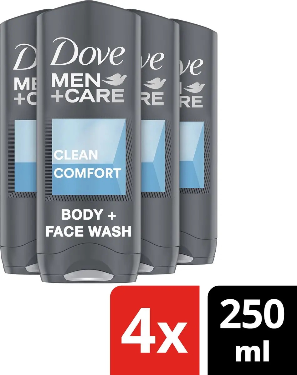 Dove Men+Care Clean Comfort Douchegel - 1000ml (4x250ml)
