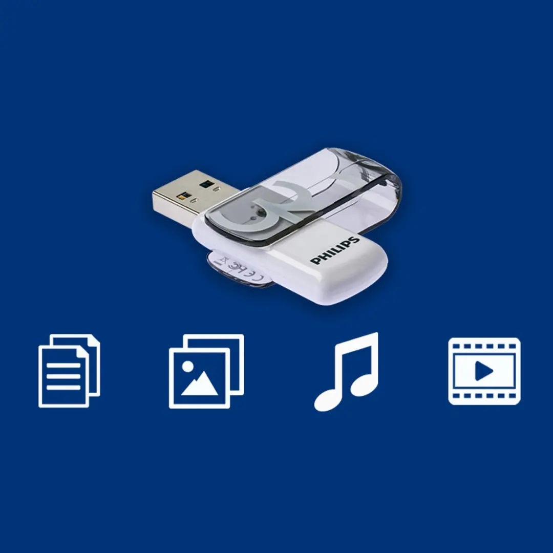 Philips Vivid FM51FD001B/P10 USB-stick 32GB - 10 Stuks - Grijs