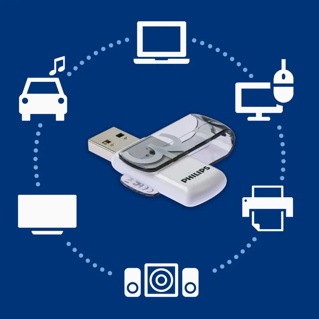 Philips Vivid FM51FD001B/P10 USB-stick 32GB - 10 Stuks - Grijs