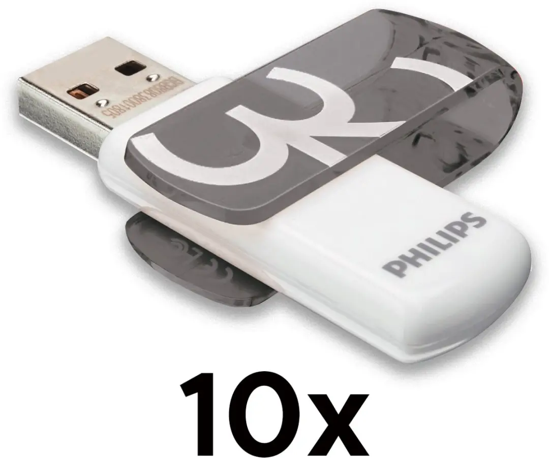 Philips Vivid FM51FD001B/P10 USB-stick 32GB - 10 Stuks - Grijs