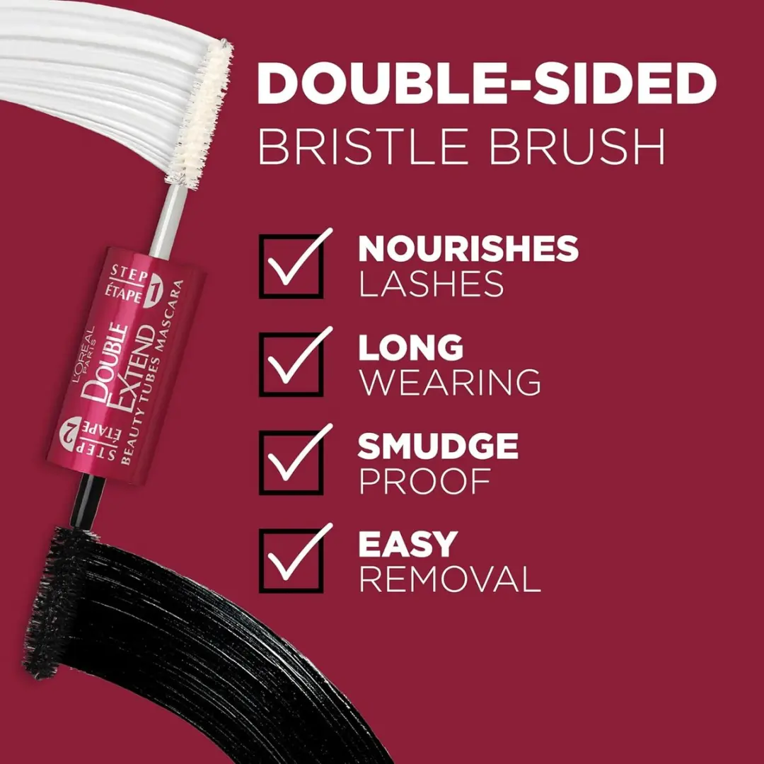 L'Oréal Paris Double Extend Beauty Tubes Mascara - Zwart 5ml