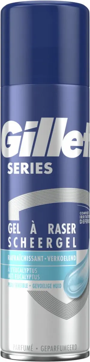 Gillette Series Sensitive Cool Scheergel 200ml - 1200ml (6x200ml)