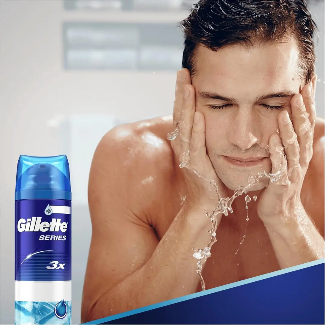 Gillette Series Sensitive Cool Scheergel 200ml - 1200ml (6x200ml) - afbeelding 6 van 6