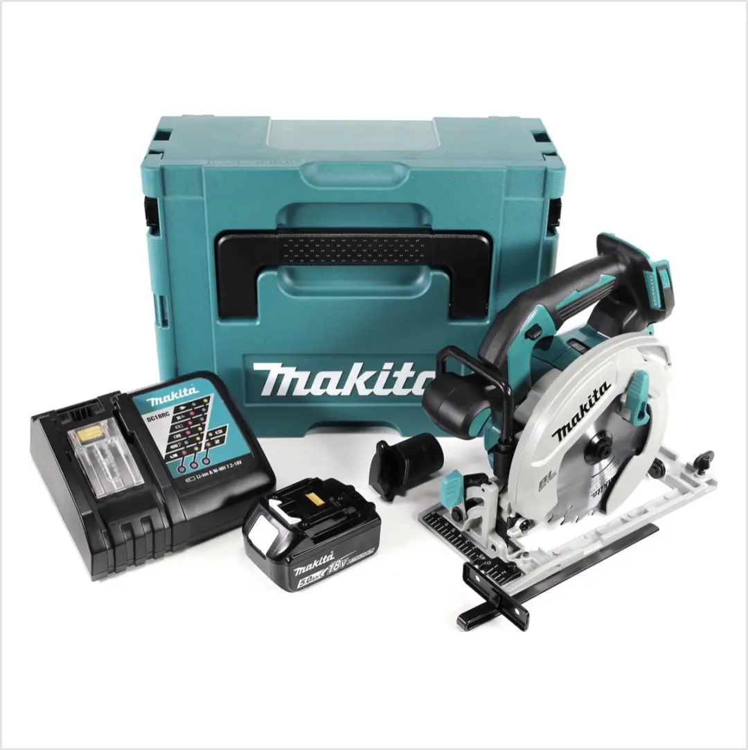 Makita DHS 680 RT1J Accu-handcirkelzaag 18V 165mm - Borstelloos - 5,0Ah - Makpac