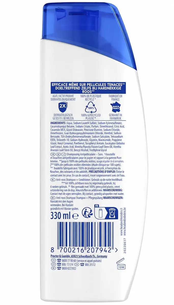Head & Shoulders Jeukende Hoofdhuid Anti-Roos Shampoo 2-in-1 - 6x330ml