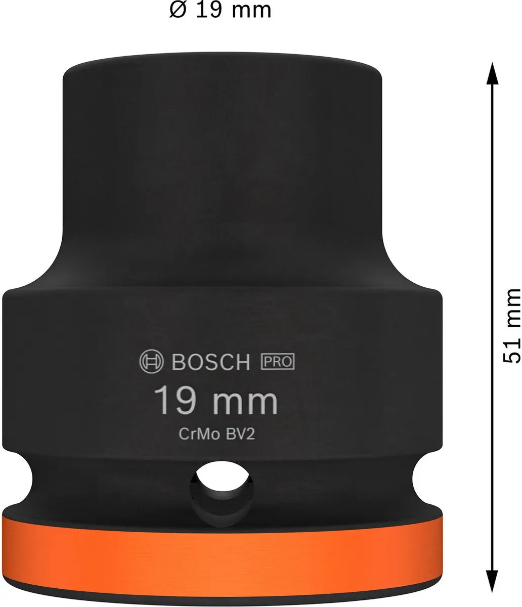 Bosch Professional Slagmoerdoos 3/4" 19mm 2608003058 - Oranje/Zwart
