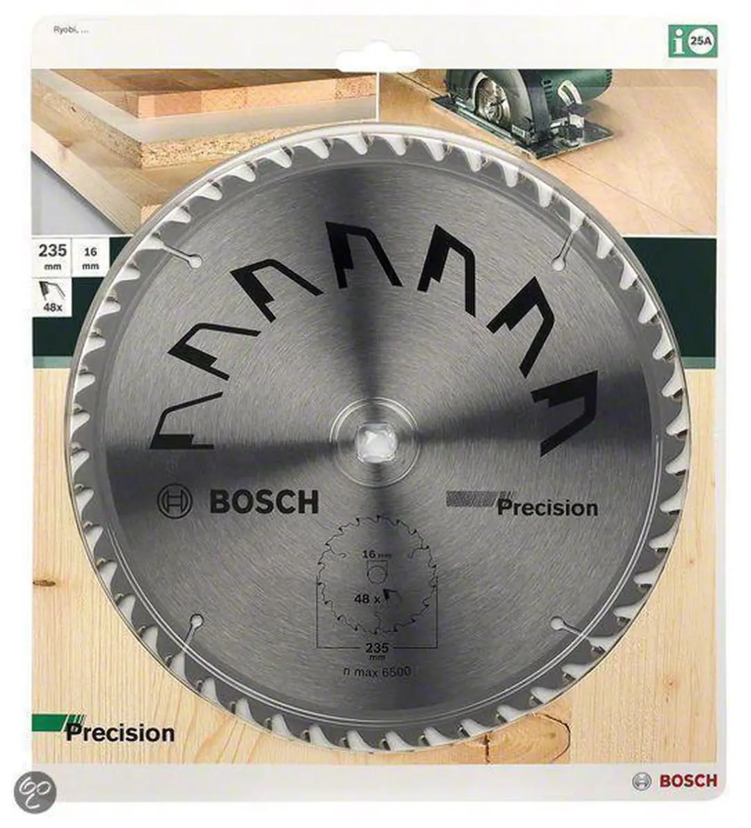 Bosch Cirkelzaagblad Precisie 235mm T48 - 16mm As