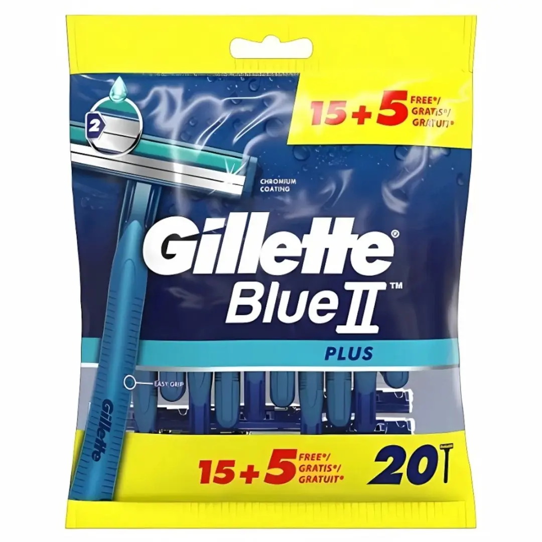 Gillette BlueII Plus Wegwerpmesjes - 20 Stuks