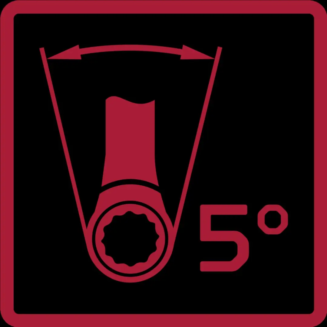 Gedore RED R07405006 Ring-/steekratelsleutelset 6-delig - 8-19mm - afbeelding 6 van 6